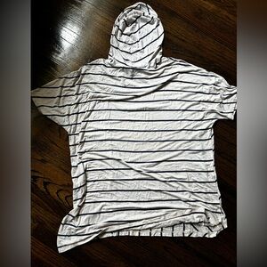 Chico's Striped Hoodie - Black and White